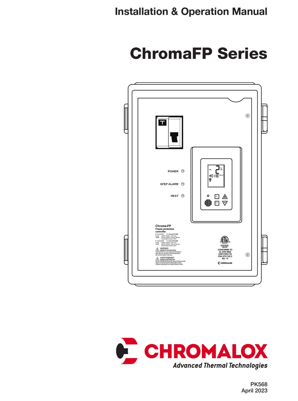 CHROMALOX CHROMAFP SERIES INSTALLATION & OPERATION MANUAL Pdf Download