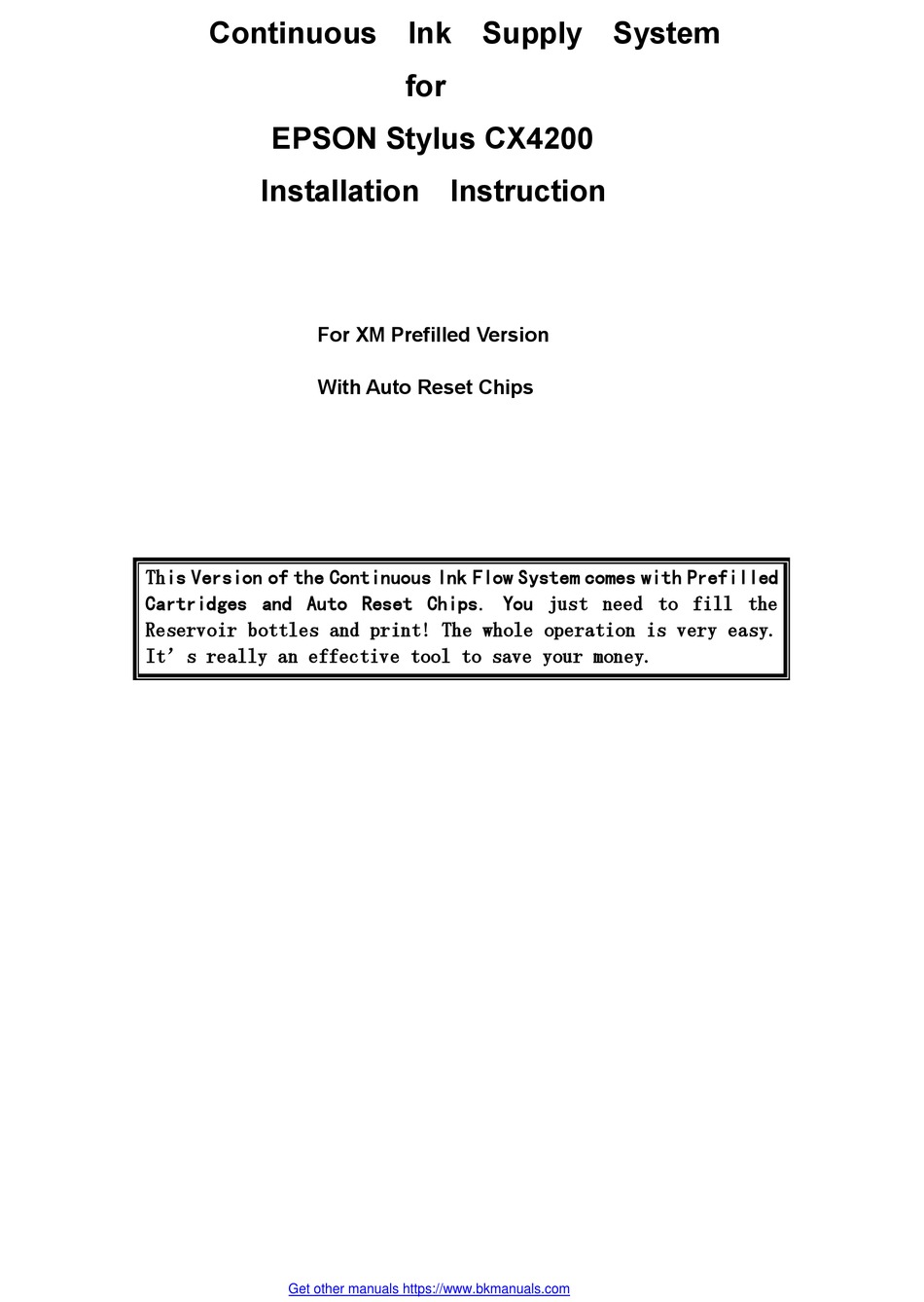 Epson stylus cx4200 installation instruction pdf download manualslib