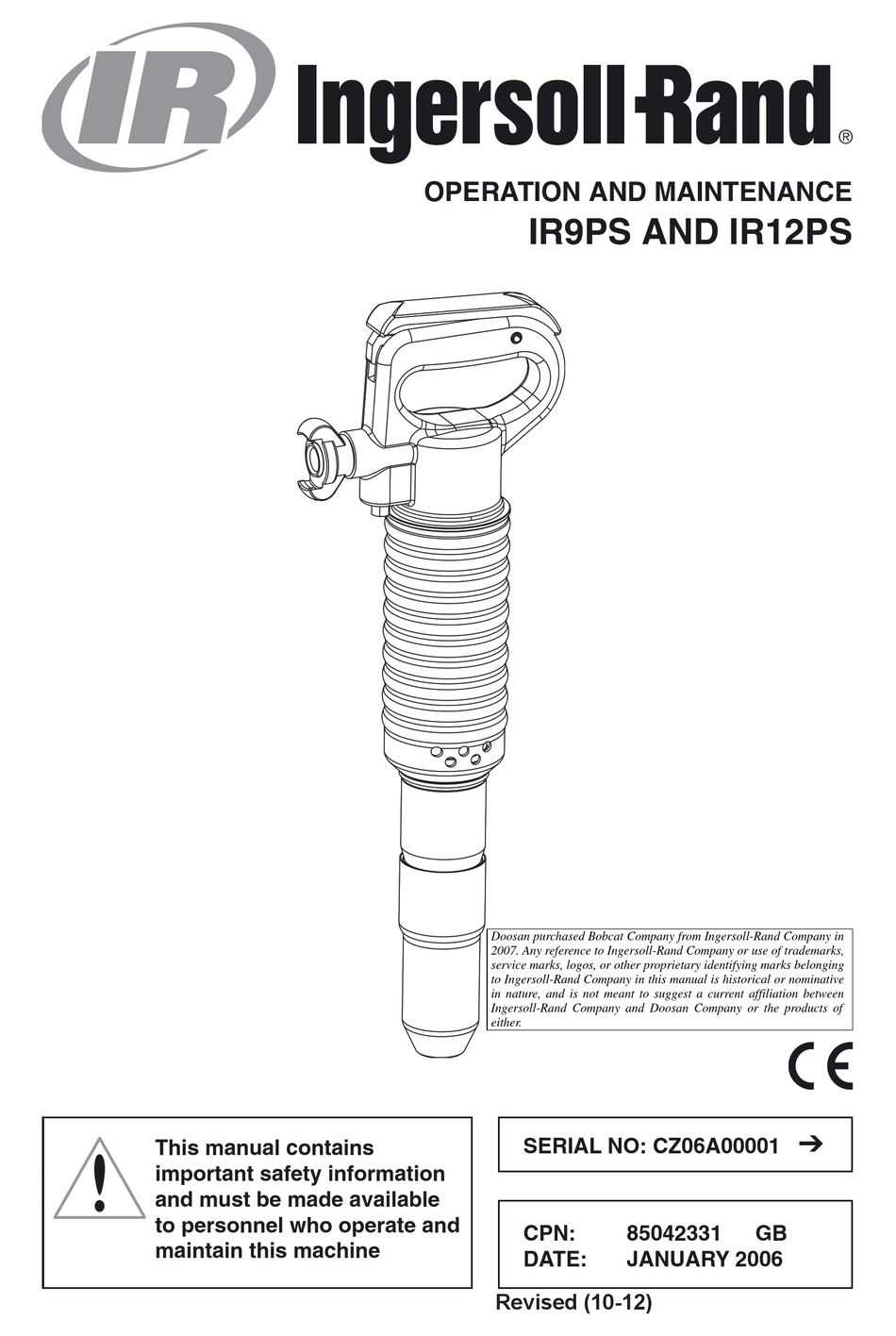 INGERSOLLRAND IR12PS OPERATION AND MAINTENANCE MANUAL Pdf Download
