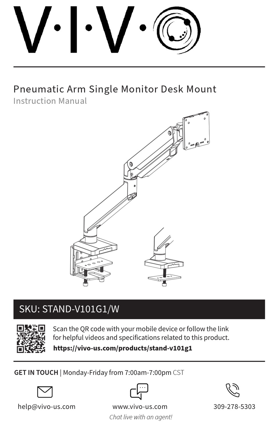 VIVO STAND-V101G1/W INSTRUCTION MANUAL Pdf Download | ManualsLib