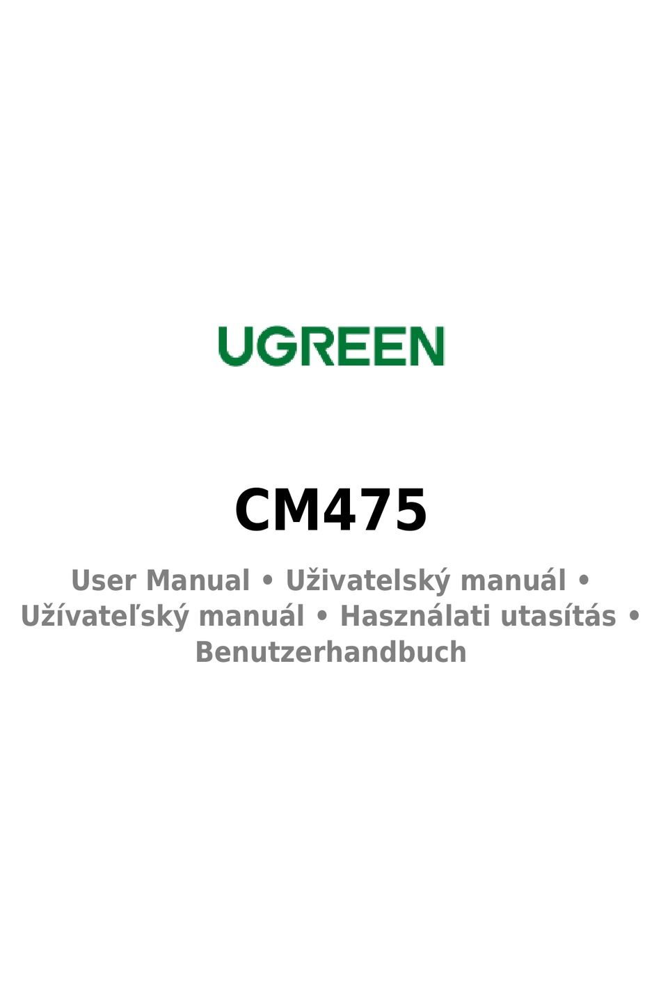 UGREEN CM475 USER MANUAL Pdf Download | ManualsLib
