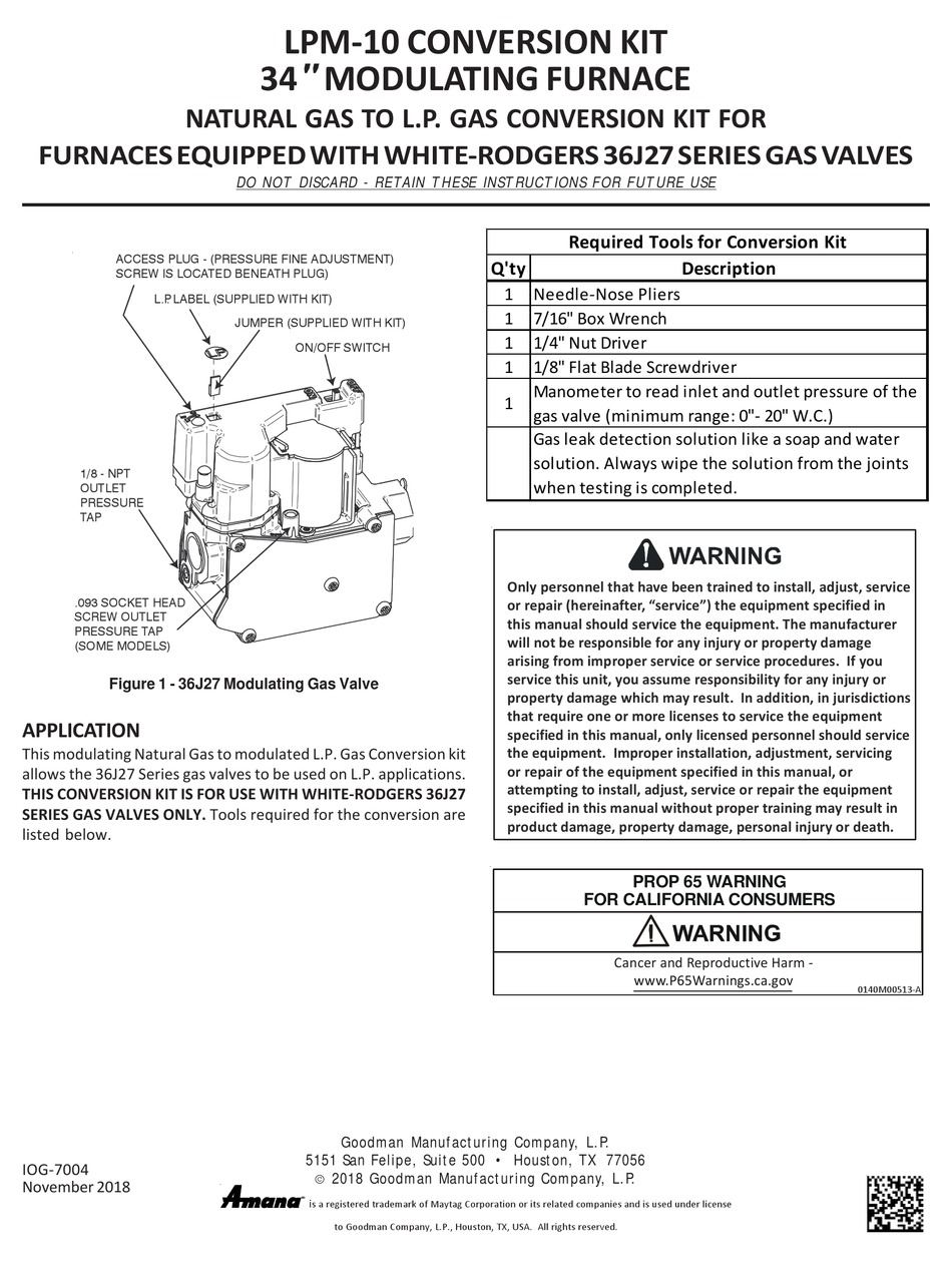 AMANA LPM10 MANUAL Pdf Download ManualsLib