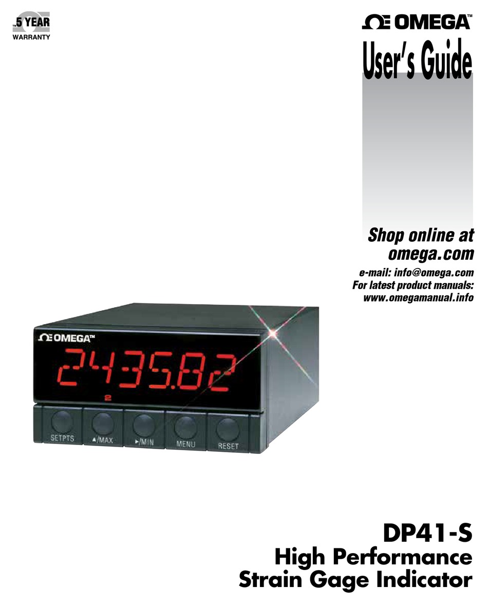 OMEGA DP461S USER MANUAL Pdf Download ManualsLib