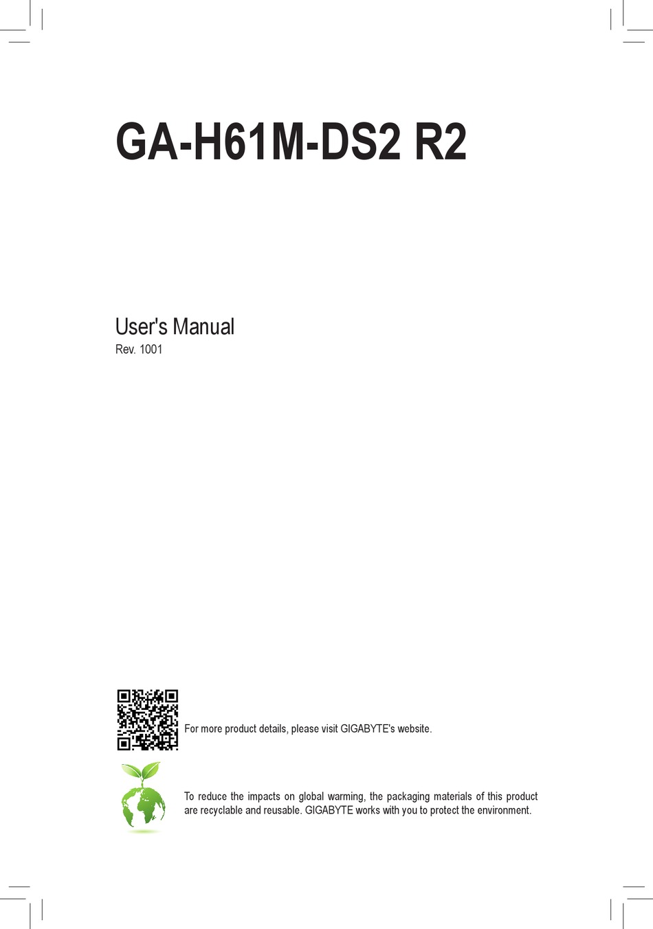 GIGABYTE GAH61MDS2 R2 USER MANUAL Pdf Download ManualsLib