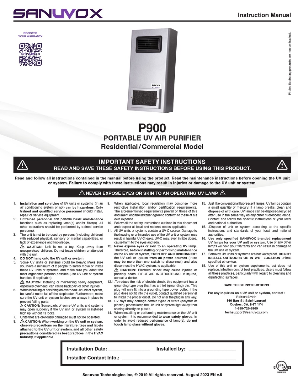 SANUVOX P900 INSTRUCTION MANUAL Pdf Download ManualsLib