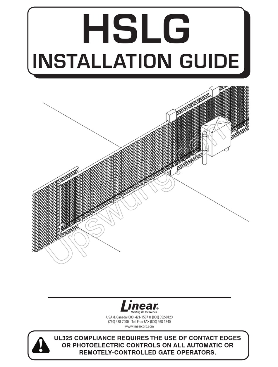 LINEAR HSLG421 INSTALLATION MANUAL Pdf Download ManualsLib