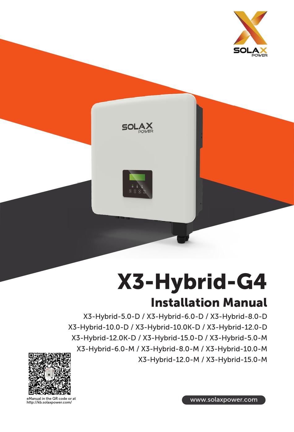 Solax Power X Hybrid G Installation Manual Pdf Download Manualslib