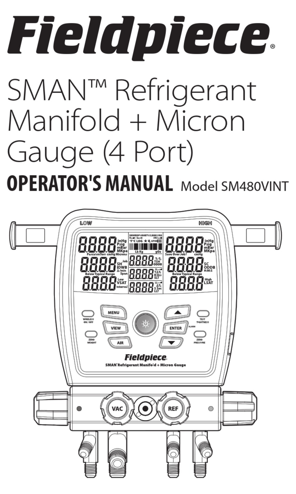 FIELDPIECE SMAN SM480VINT OPERATOR