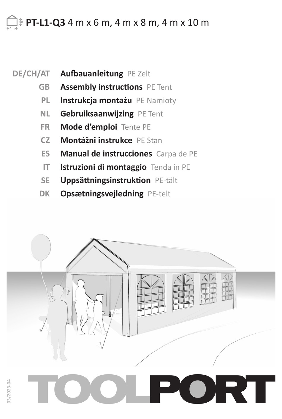 TOOLPORT PTL1Q3 ASSEMBLY INSTRUCTIONS MANUAL Pdf Download ManualsLib
