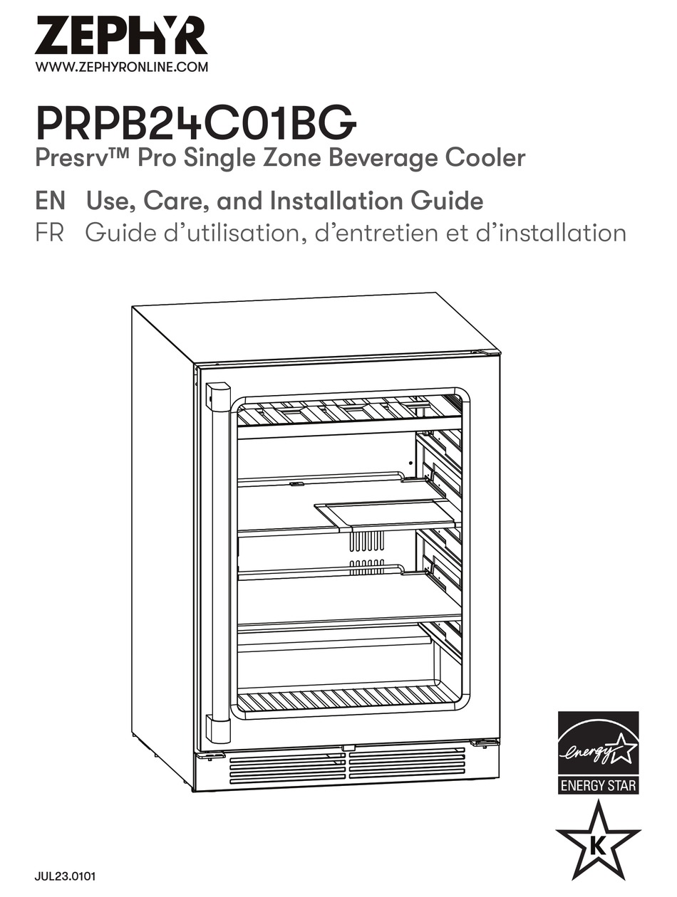 ZEPHYR PRPB24C01BG USE, CARE AND INSTALLATION MANUAL Pdf Download ManualsLib