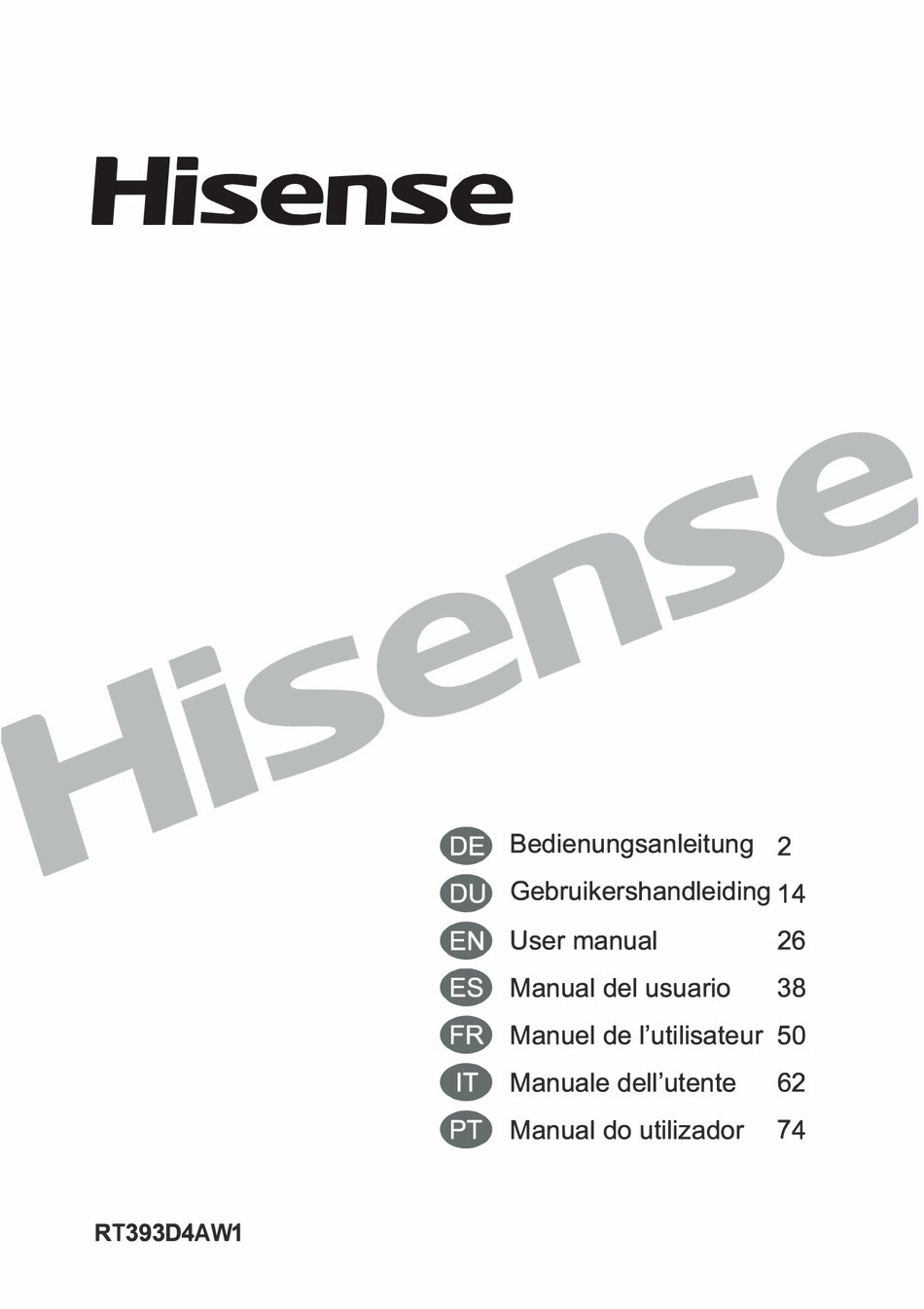 HISENSE RT393D4AW1 USER MANUAL Pdf Download ManualsLib