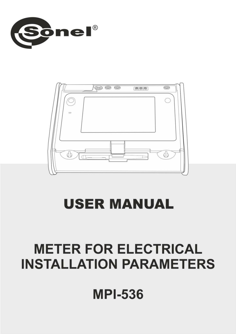 SONEL MPI-536 USER MANUAL Pdf Download | ManualsLib