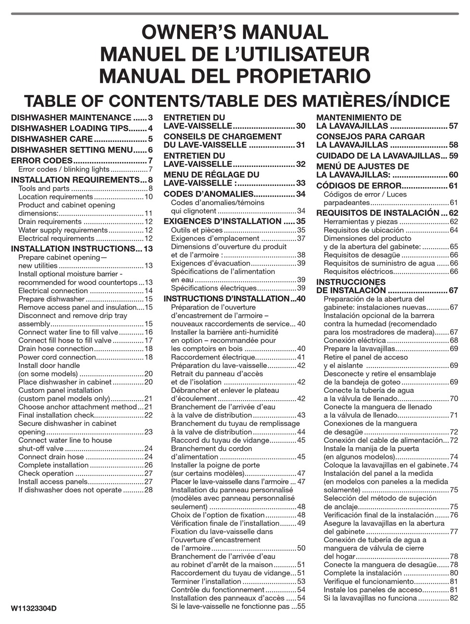 KITCHENAID RISE JDPSS246LL OWNER S MANUAL Pdf Download ManualsLib   Kitchenaid Rise Jdpss246ll 