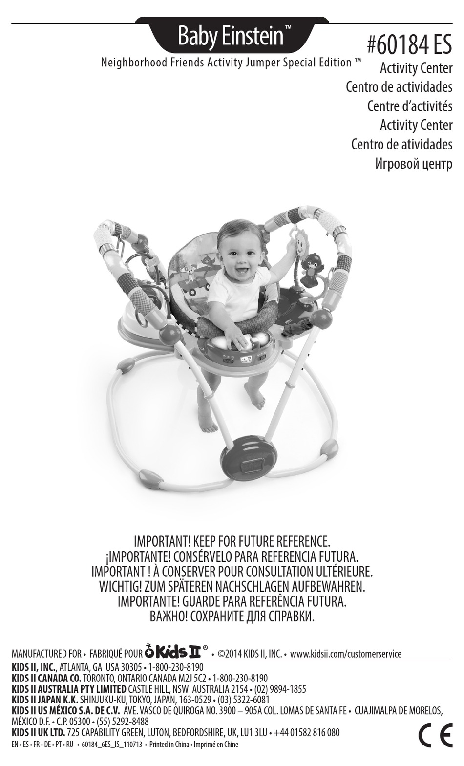 KIDS II BABY EINSTEIN NEIGHBORHOOD FRIENDS ACTIVITY JUMPER SPECIAL