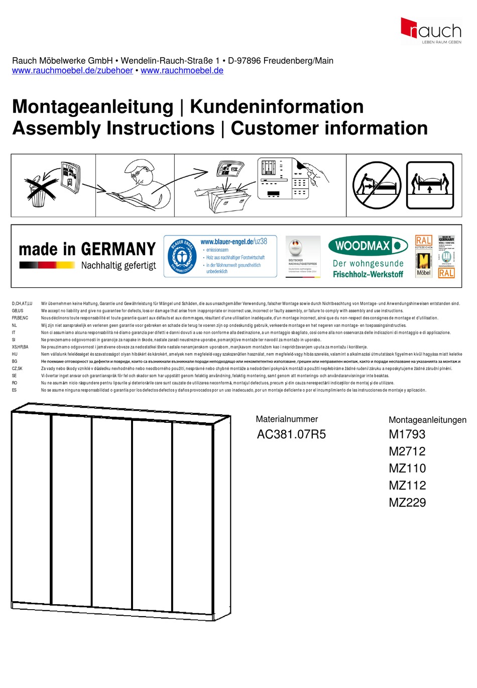 RAUCH M2712 ASSEMBLY INSTRUCTIONS MANUAL Pdf Download | ManualsLib