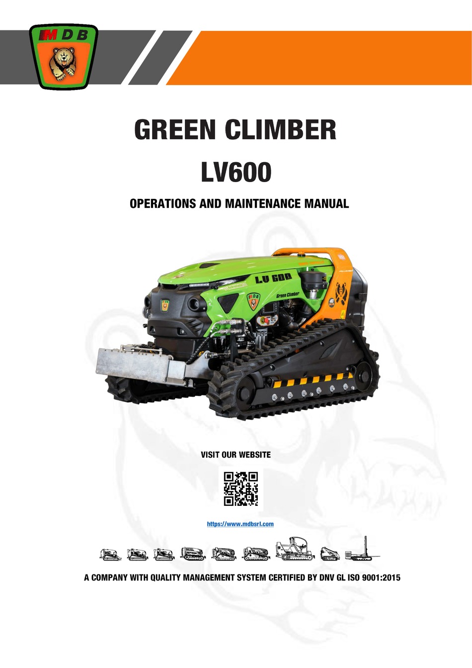 MDB GREEN CLIMBER LV600 OPERATION AND MAINTENANCE MANUAL Pdf Download ManualsLib