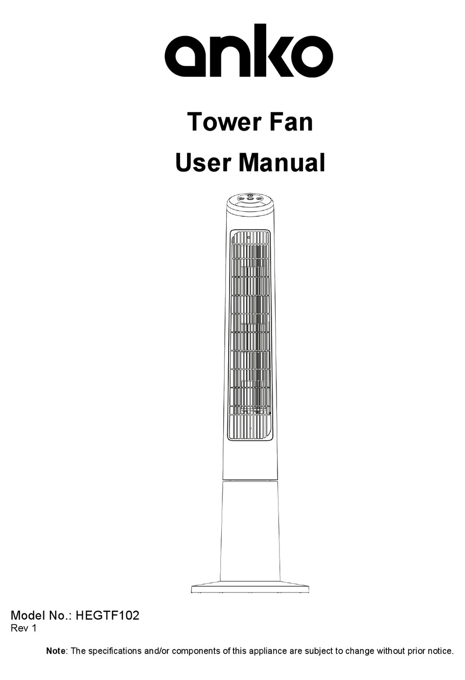 ANKO HEGTF102 USER MANUAL Pdf Download ManualsLib