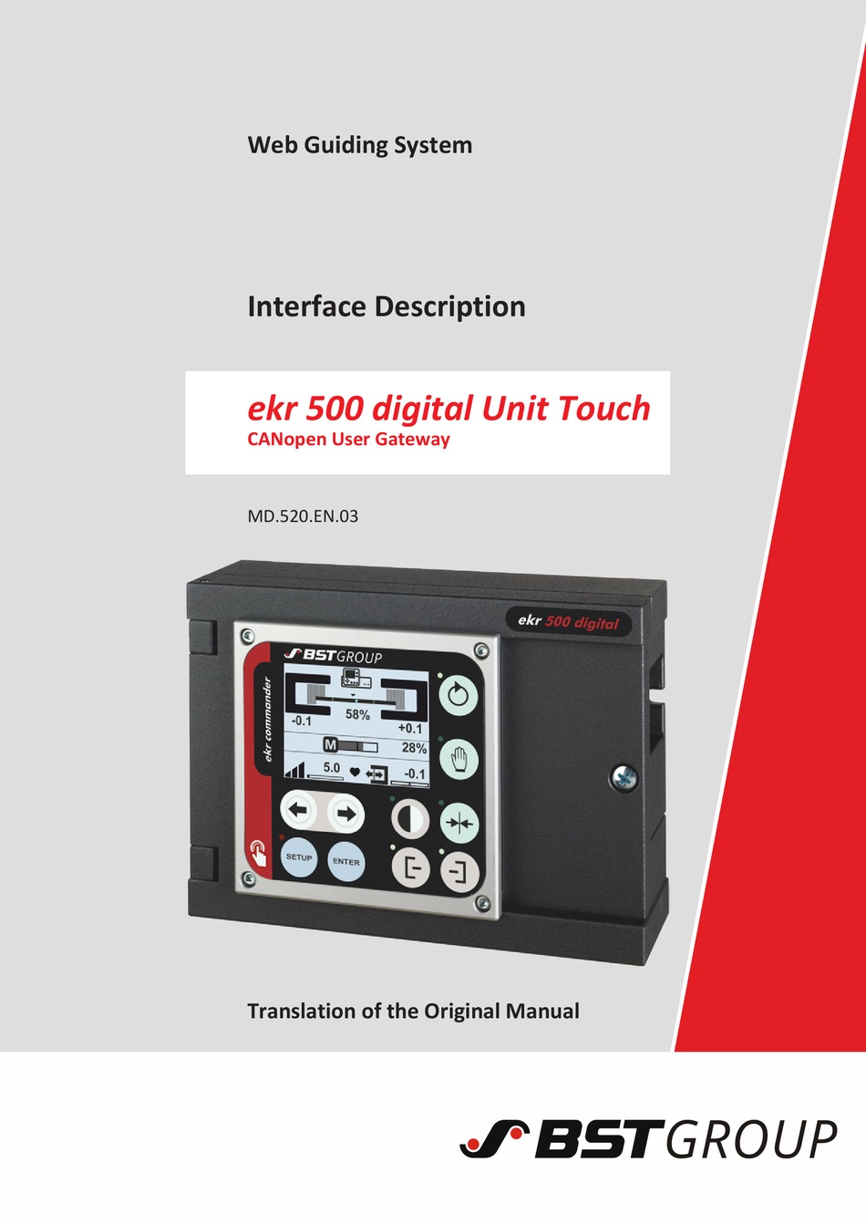 Bst Ekr 500 Digital Unit Touch Translation Of The Original Manual Pdf