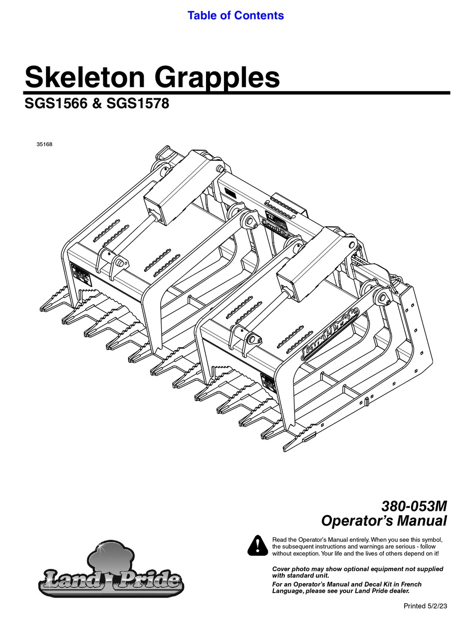 LAND PRIDE SGS1566 OPERATOR'S MANUAL Pdf Download ManualsLib