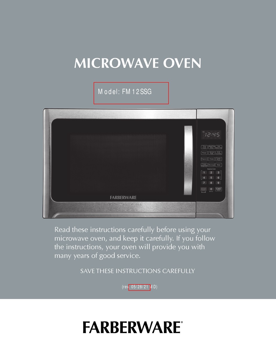 FARBERWARE FM12SSG INSTRUCTIONS MANUAL Pdf Download ManualsLib