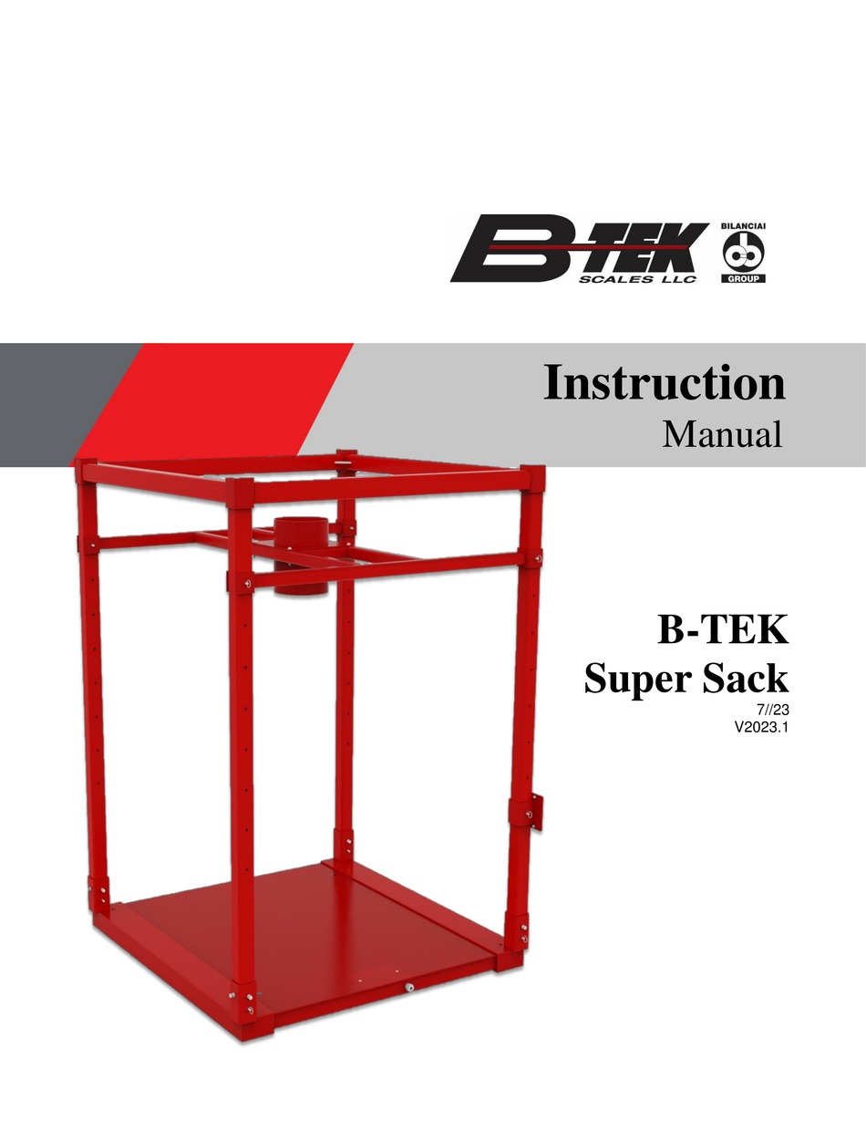 B-TEK SCALES SUPER SACK INSTRUCTION MANUAL Pdf Download | ManualsLib