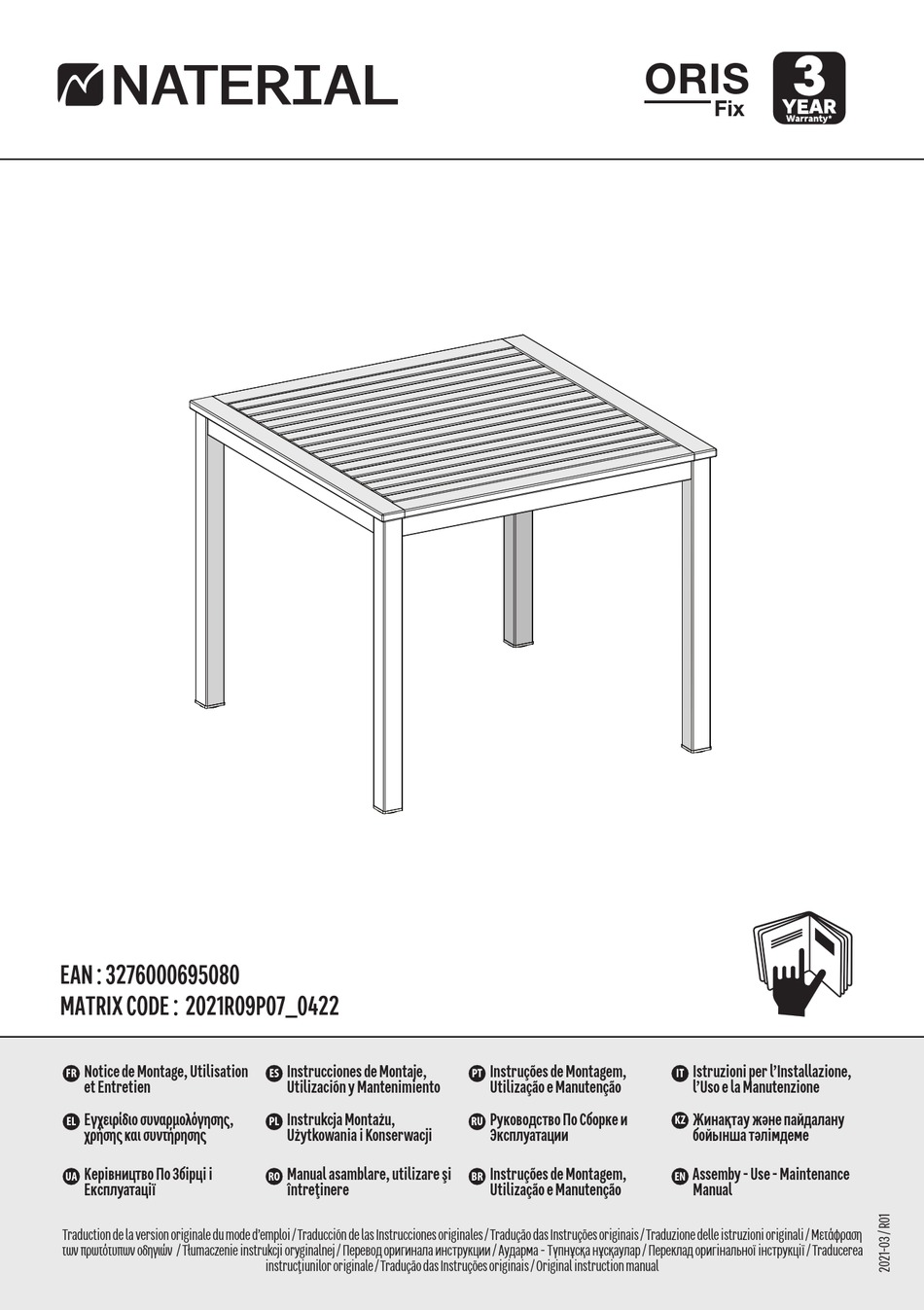 NATERIAL ORIS 2021R09P07-0422 ASSEMBY - USE - MAINTENANCE MANUAL Pdf ...