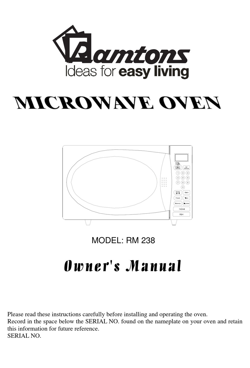 RAMTONS RM 238 OWNER'S MANUAL Pdf Download ManualsLib