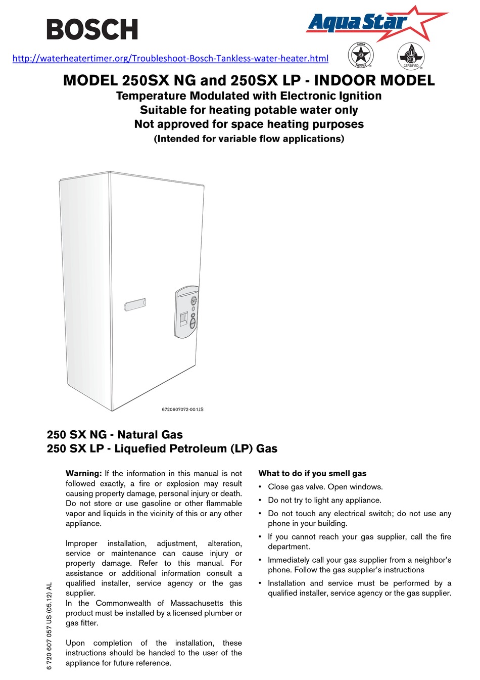 Parts List Bosch AquaStar 250SX NG Manual Page 31 ManualsLib