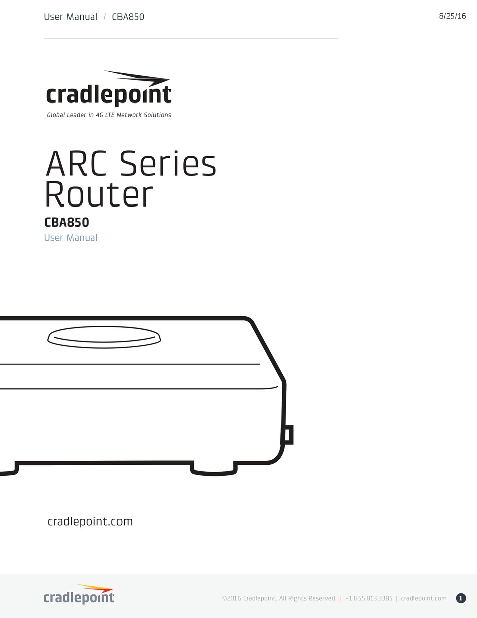 CRADLEPOINT ARC SERIES USER MANUAL Pdf Download ManualsLib