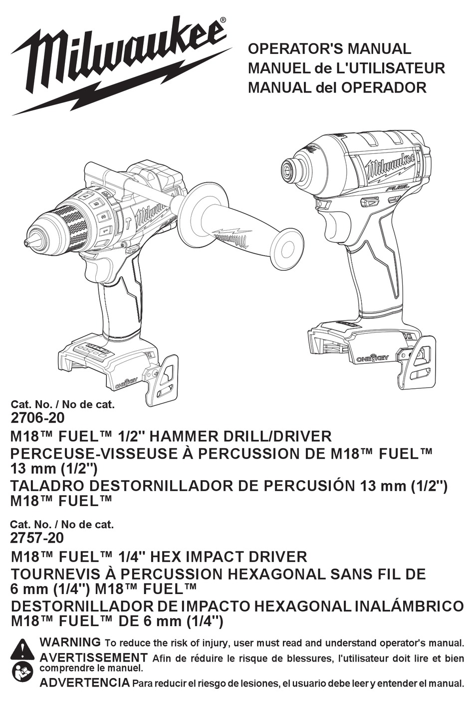 MILWAUKEE M18 FUEL 270620 OPERATOR'S MANUAL Pdf Download ManualsLib