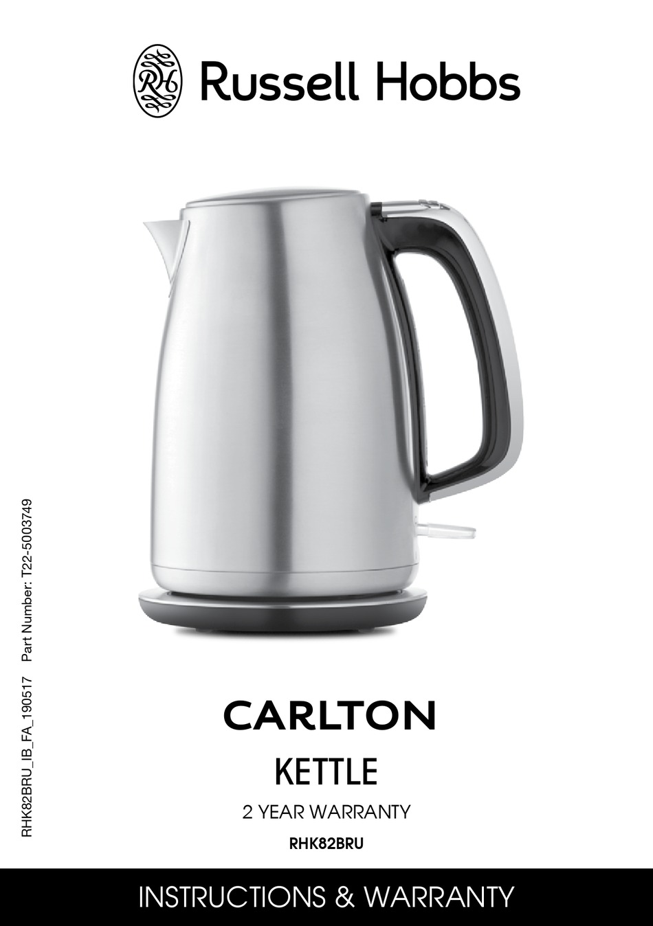 RUSSELL HOBBS RHK82BRU INSTRUCTIONS MANUAL Pdf Download ManualsLib