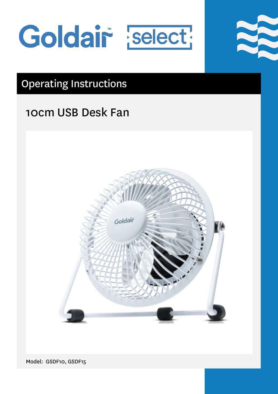 GOLDAIR GSDF10 OPERATING INSTRUCTIONS MANUAL Pdf Download ManualsLib