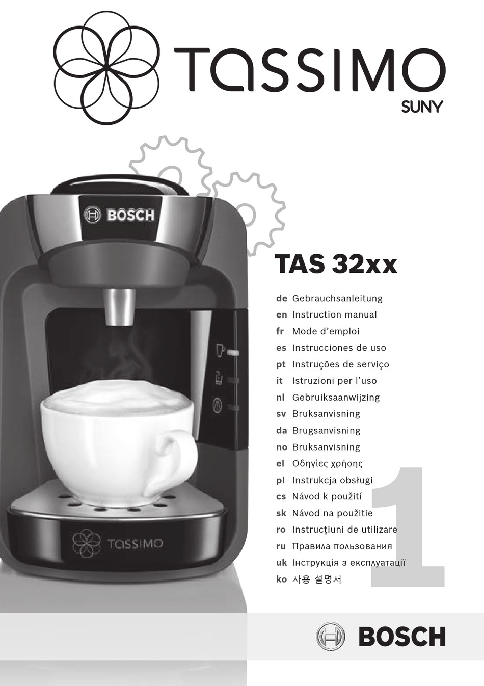 BOSCH TASSIMO SUNY TAS 3207 INSTRUCTION MANUAL Pdf Download ManualsLib