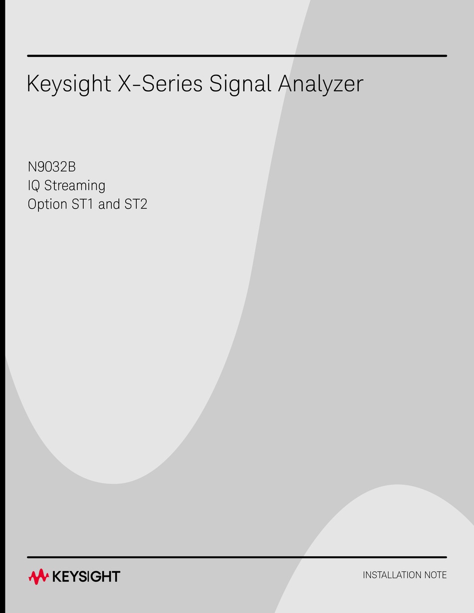KEYSIGHT X SERIES INSTALLATION NOTES Pdf Download ManualsLib