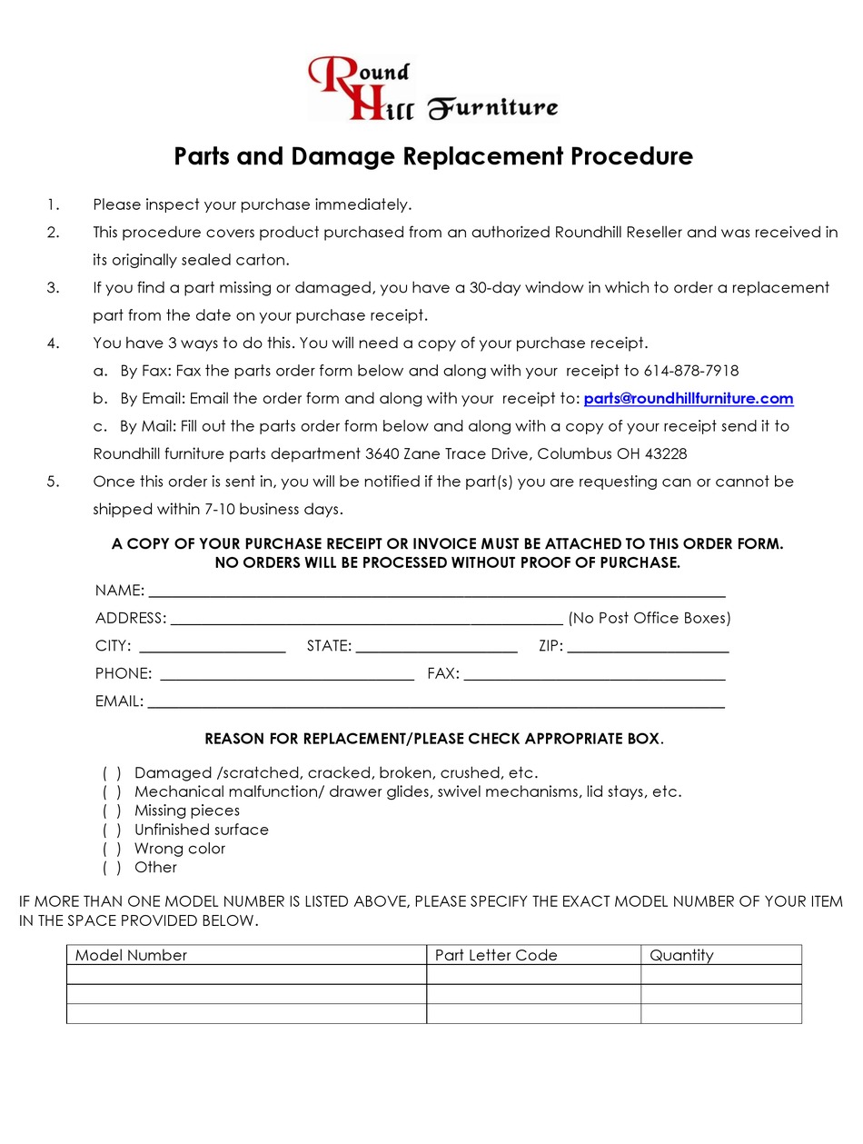 ROUND HILL FURNITURE B132D ASSEMBLY INSTRUCTION Pdf Download ManualsLib