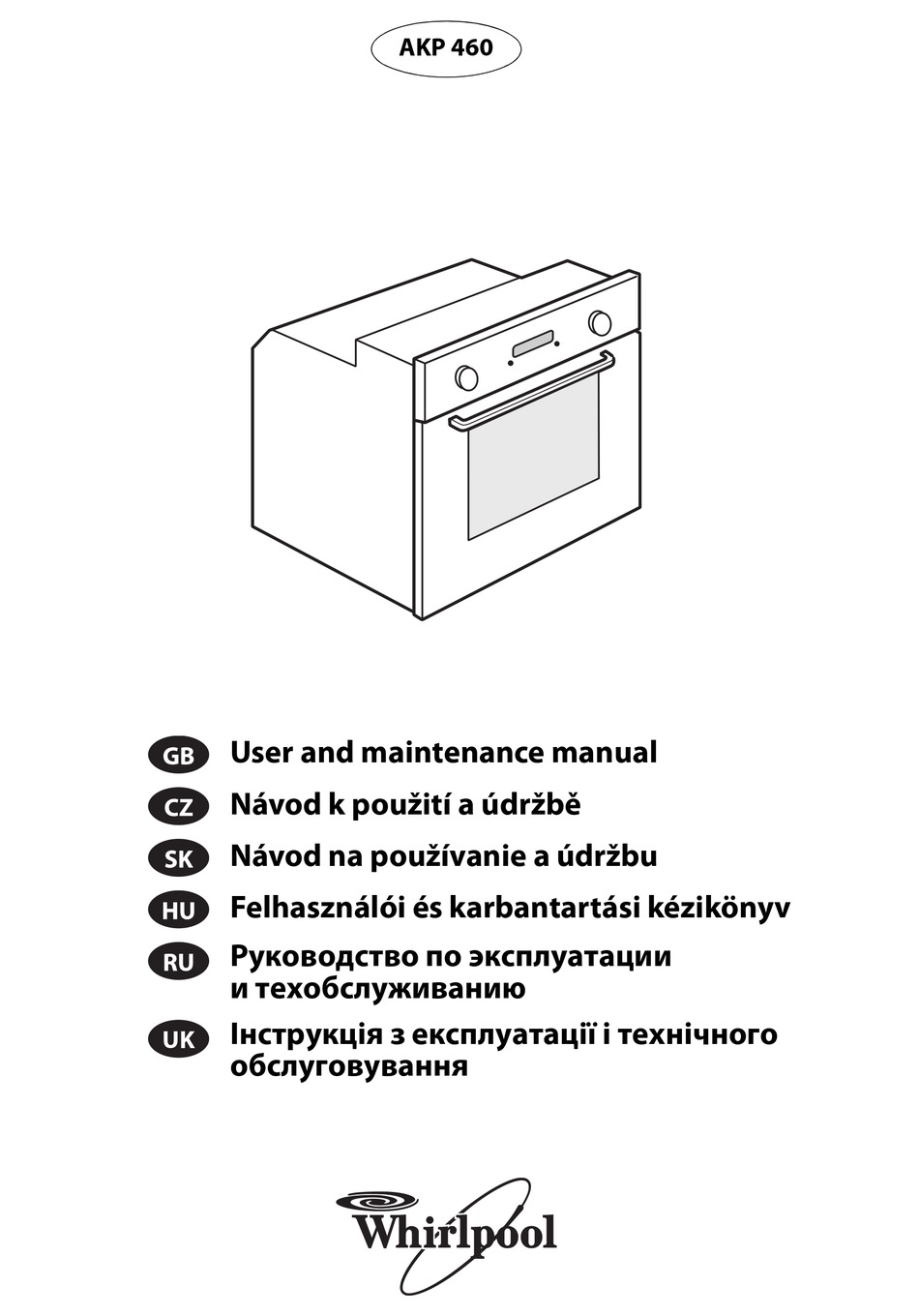 WHIRLPOOL AKP 460 USER AND MAINTENANCE MANUAL Pdf Download ManualsLib