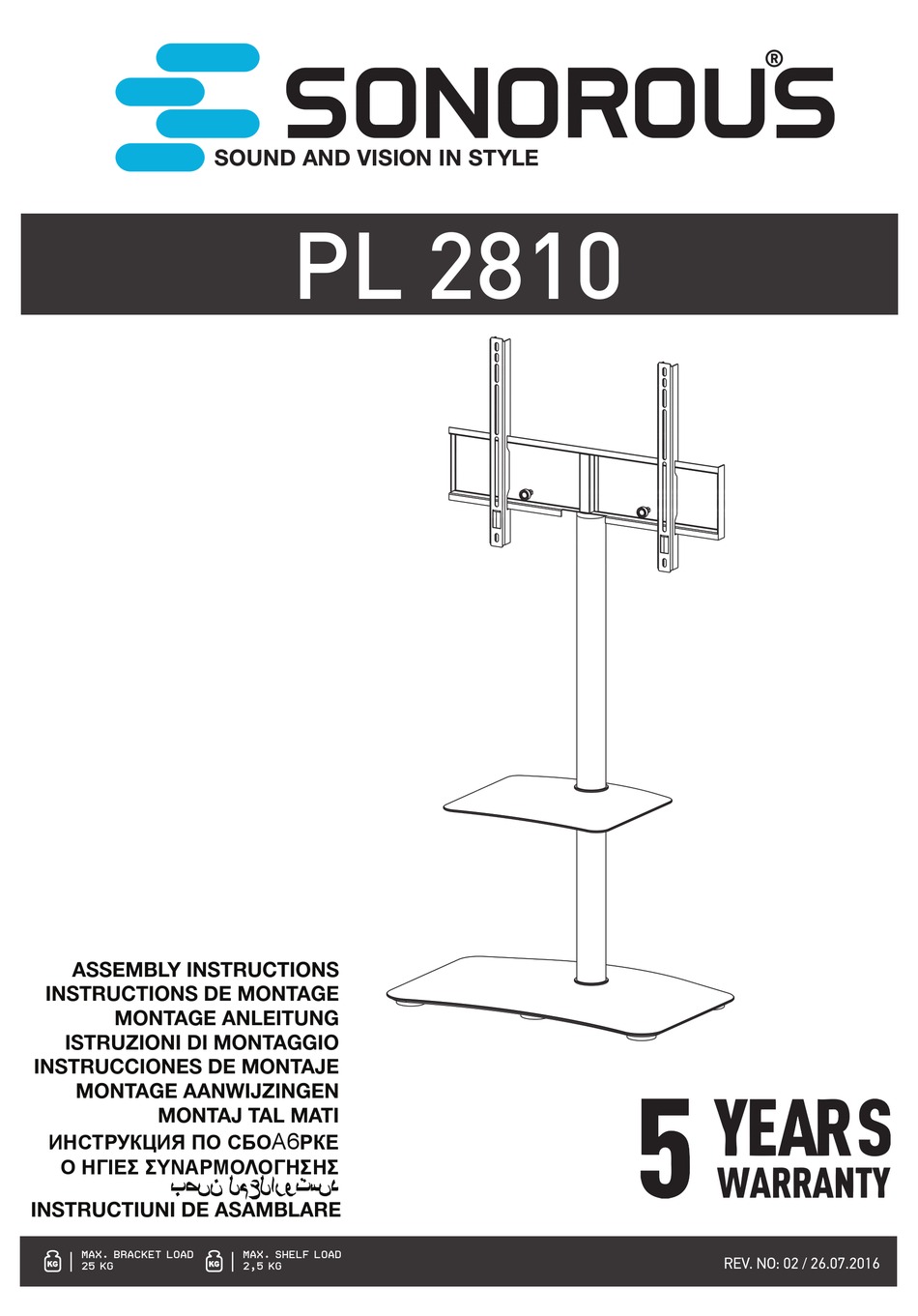 SONOROUS PL 2810 ASSEMBLY INSTRUCTIONS MANUAL Pdf Download | ManualsLib