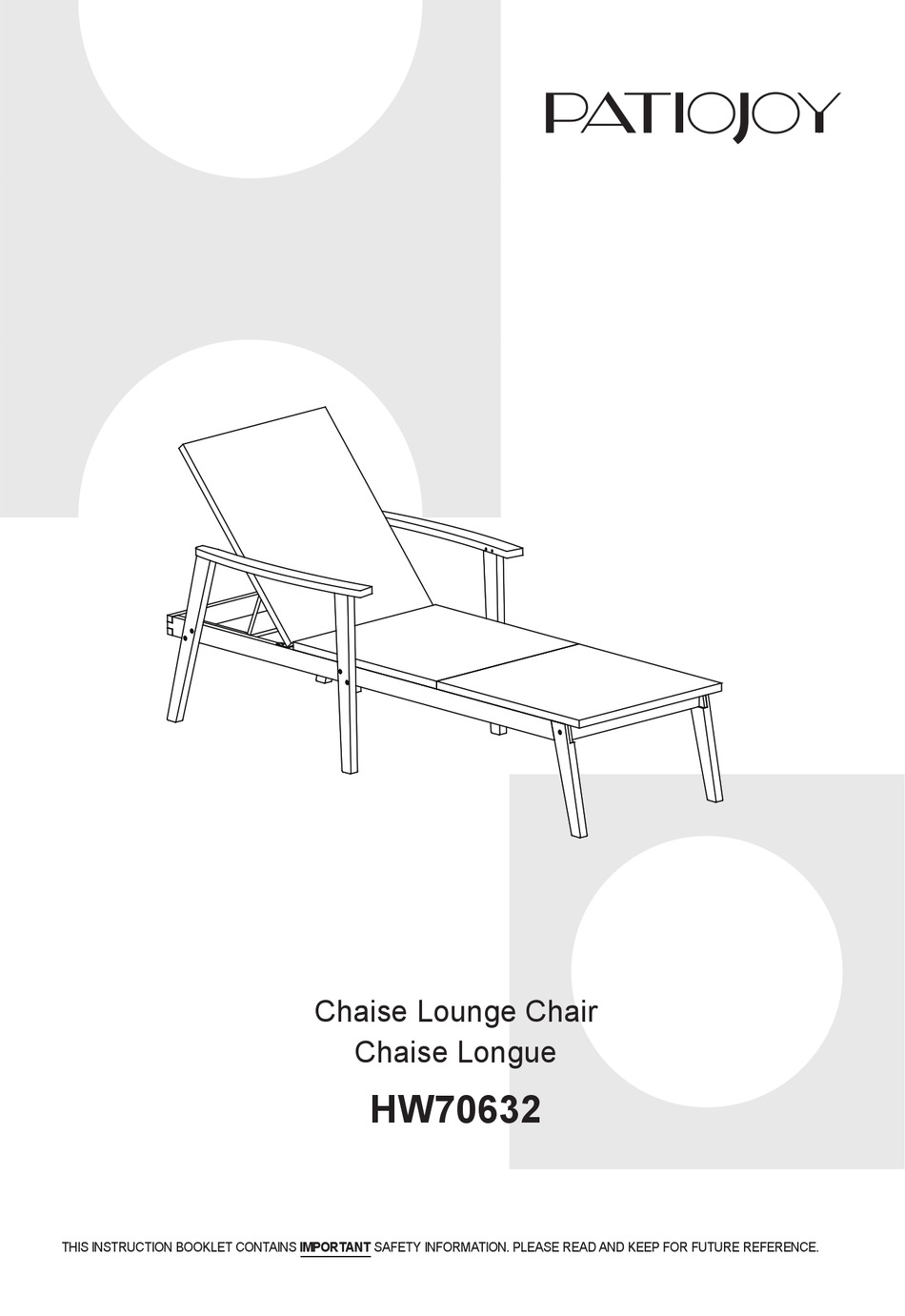 PATIOJOY HW70632 MANUAL Pdf Download ManualsLib