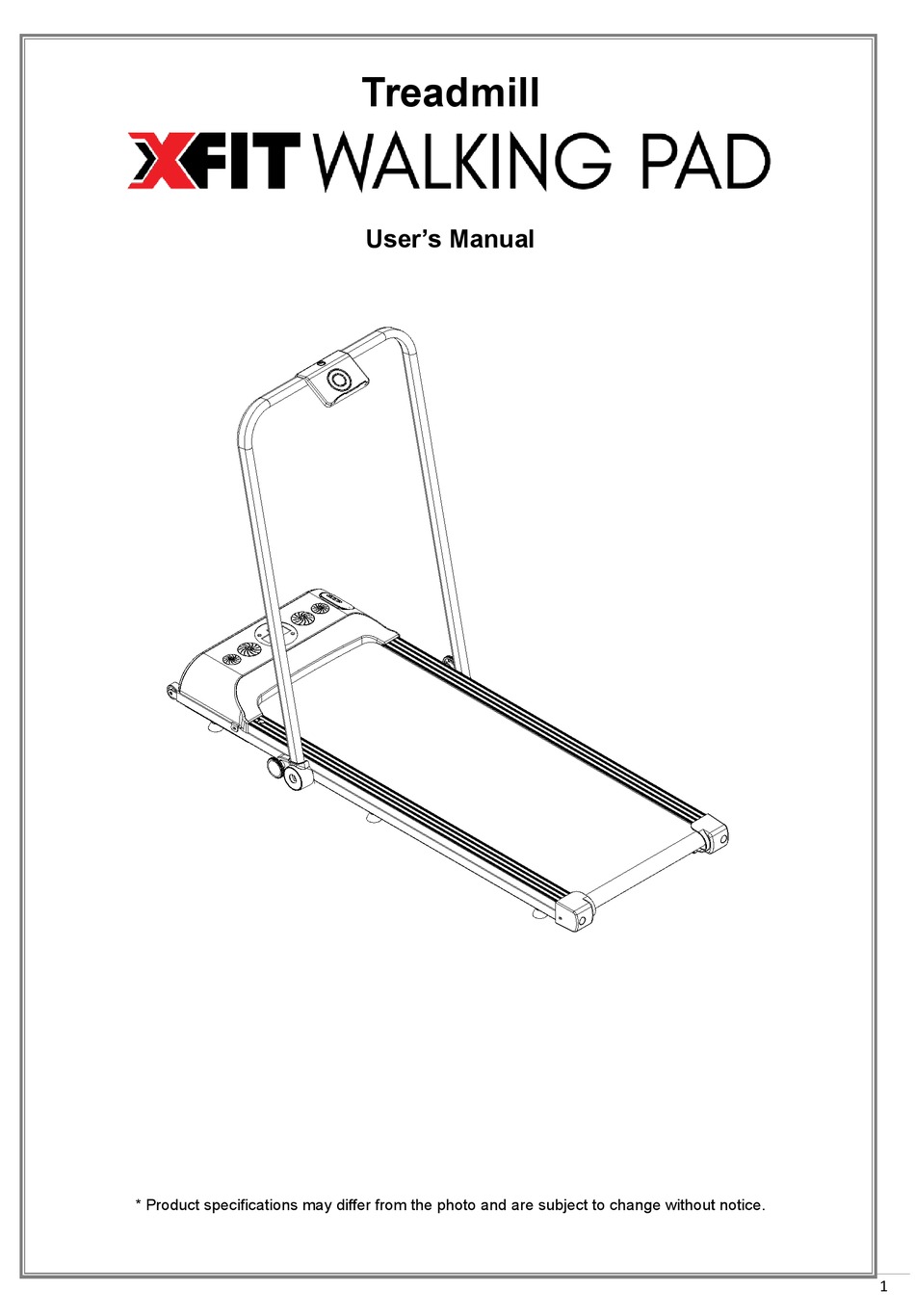 XTREME XFIT WALKING PAD USER MANUAL Pdf Download ManualsLib