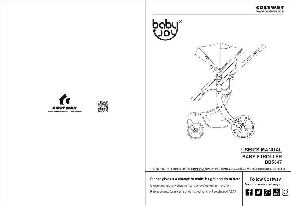 COSTWAY BABY JOY BB5347 USER MANUAL Pdf Download | ManualsLib
