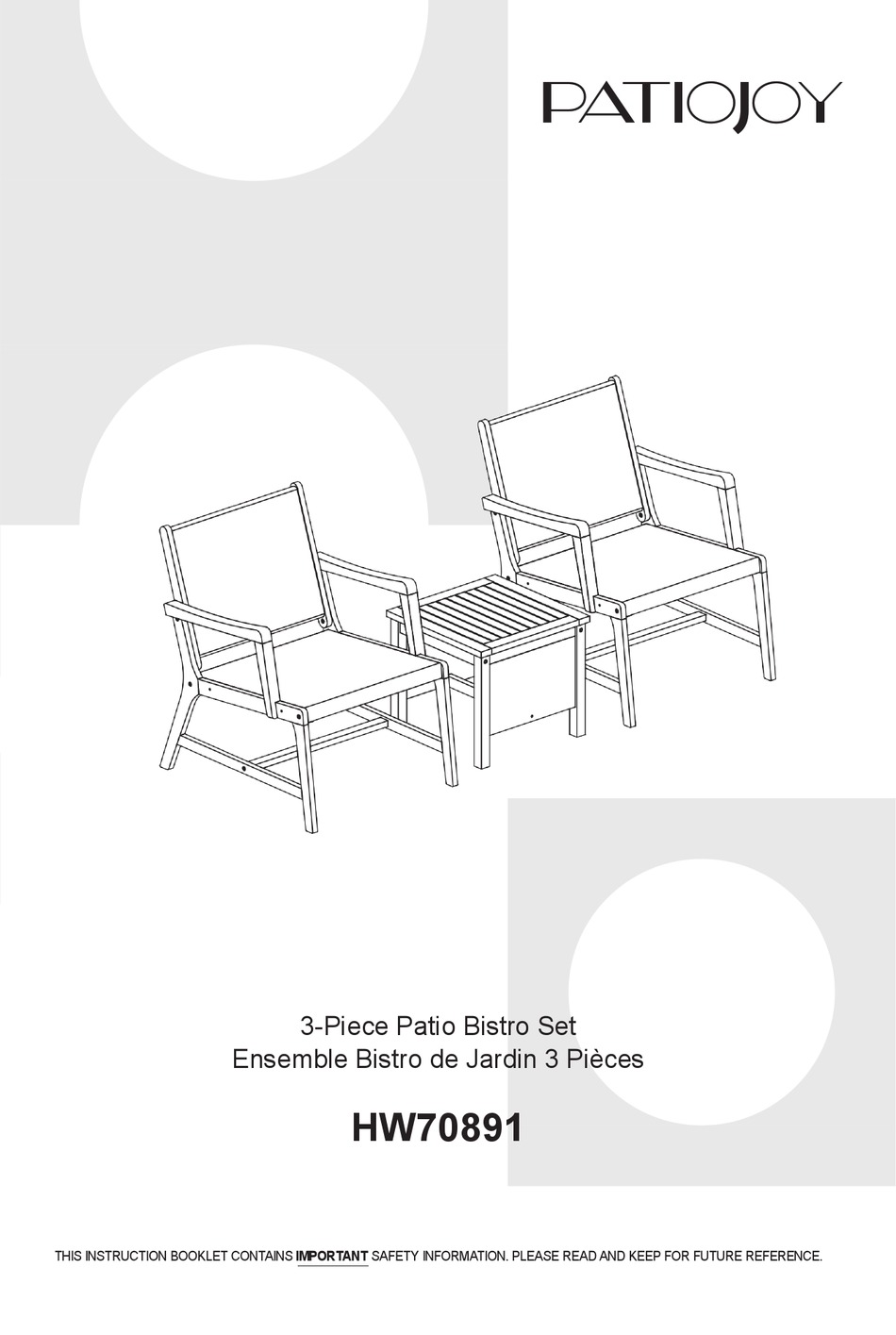 PATIOJOY HW70891 MANUAL Pdf Download ManualsLib