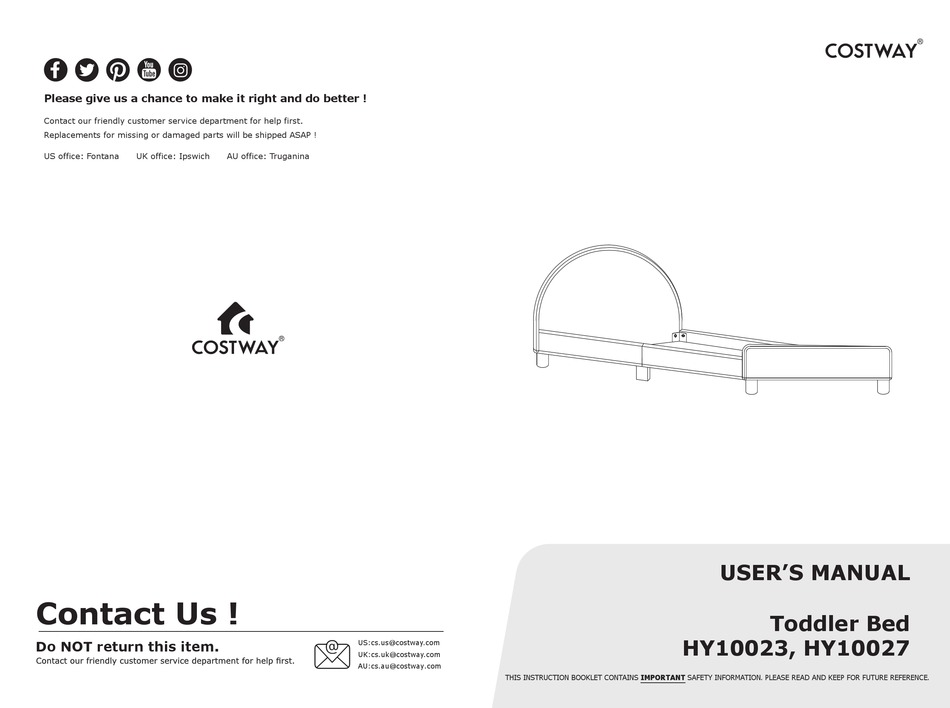 COSTWAY HY10023 USER MANUAL Pdf Download ManualsLib