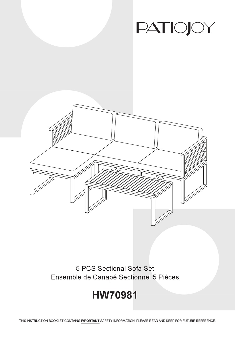 PATIOJOY HW70981 MANUAL Pdf Download ManualsLib