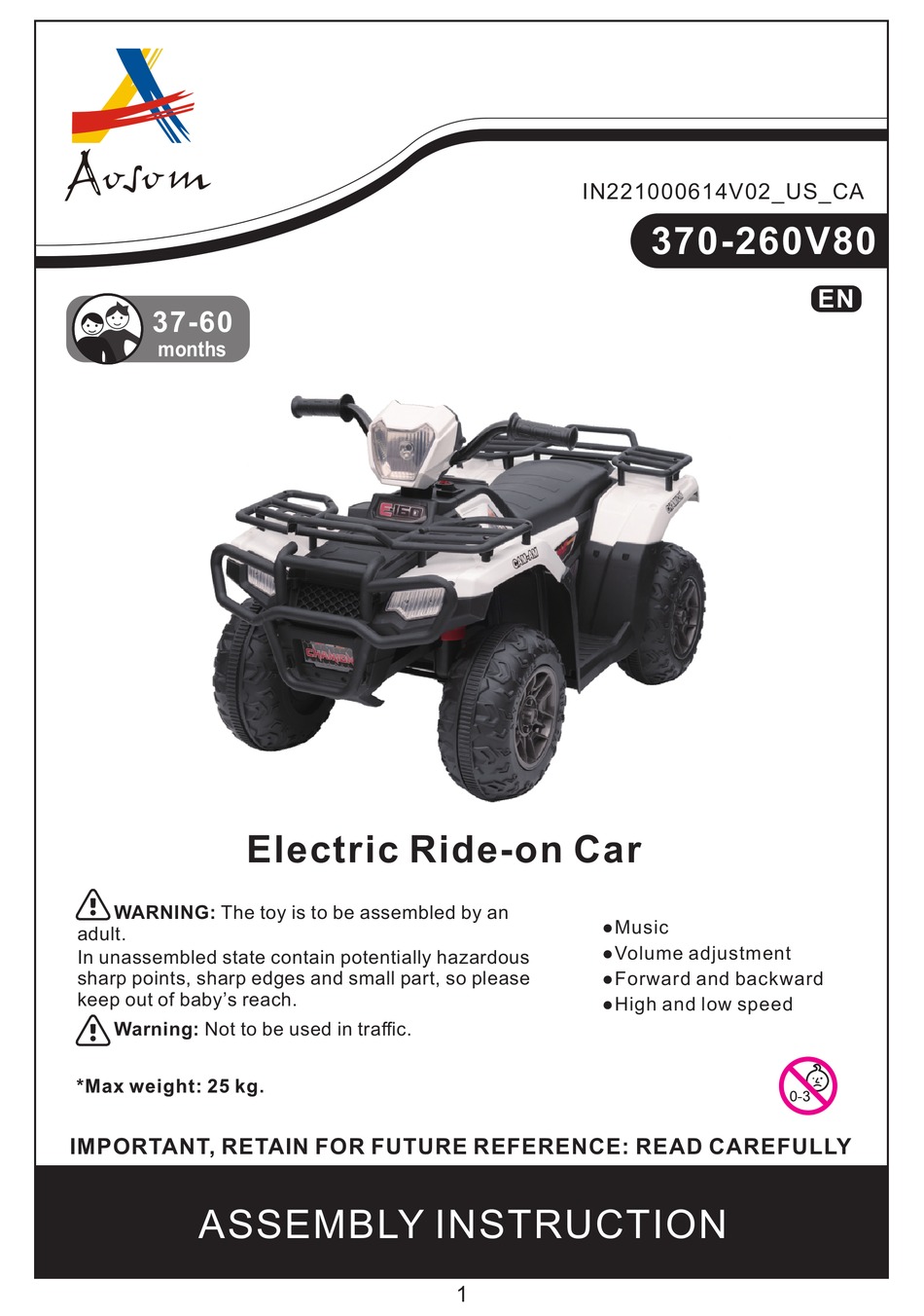 AOSOM 370260V80 ASSEMBLY INSTRUCTION MANUAL Pdf Download ManualsLib