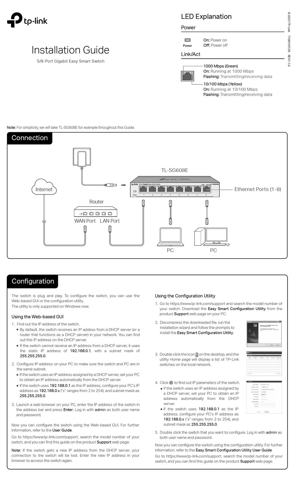 TP-LINK TL-SG605E INSTALLATION MANUAL Pdf Download | ManualsLib