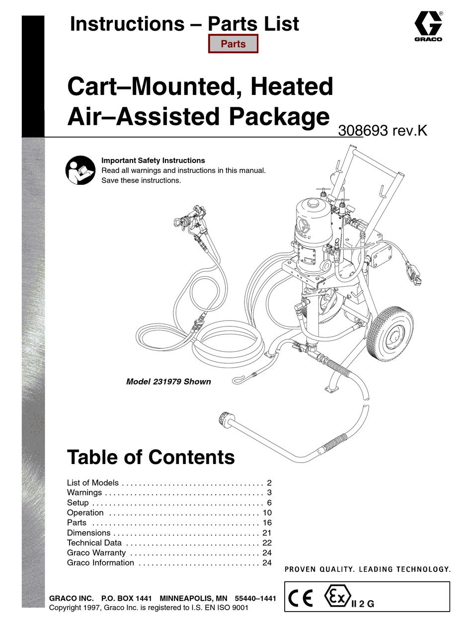 GRACO 231979 INSTRUCTIONS-PARTS LIST MANUAL Pdf Download | ManualsLib