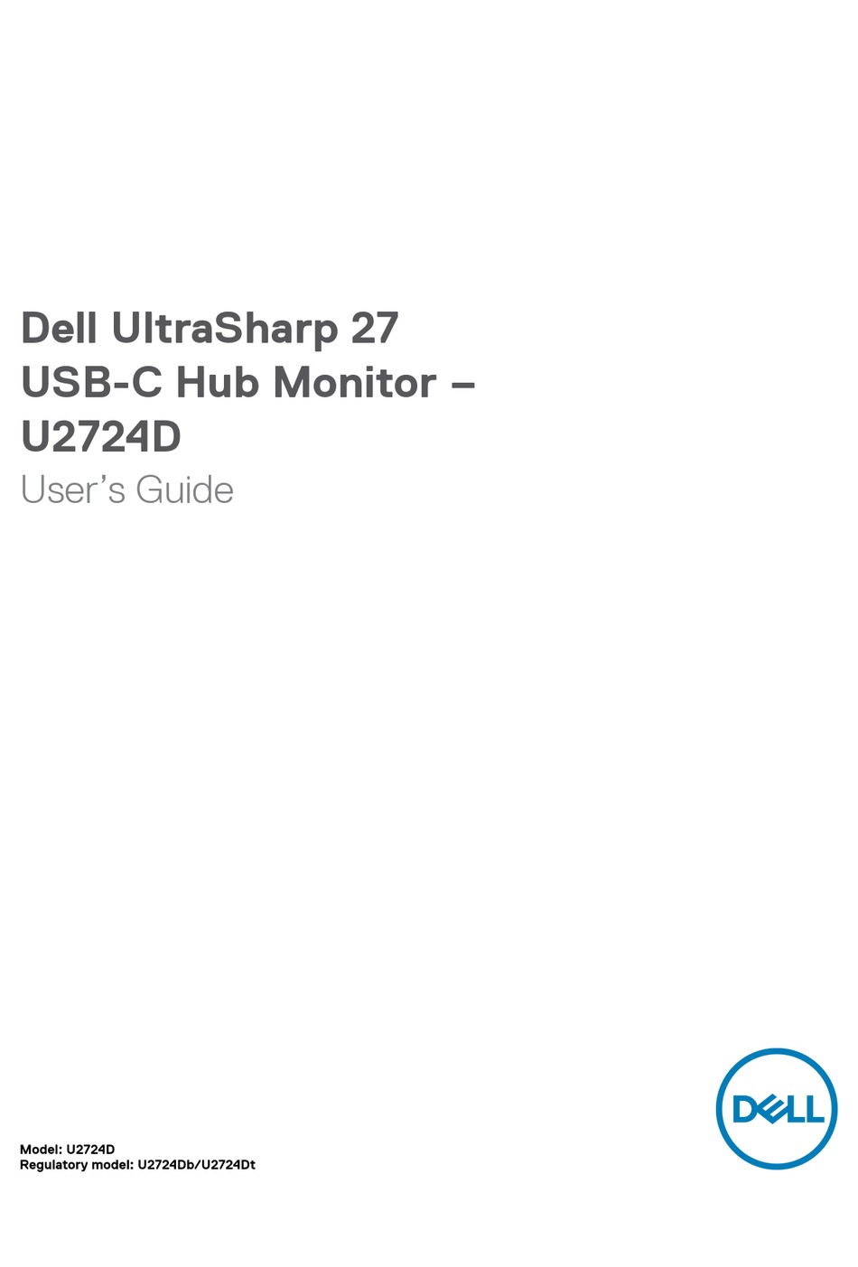 DELL ULTRASHARP 27 USER MANUAL Pdf Download | ManualsLib