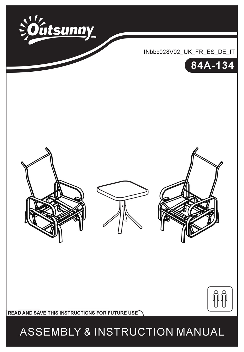 OUTSUNNY 84A134 ASSEMBLY & INSTRUCTION MANUAL Pdf Download ManualsLib