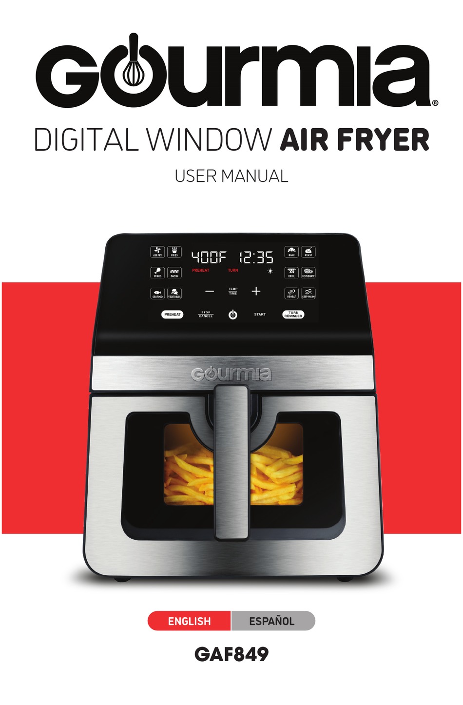 Air Fryers, Gourmia GAF616 6-QT Digital Window Air Fryer - 12 One