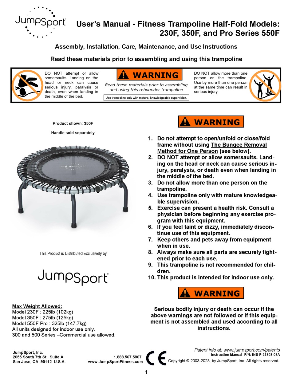 JUMPSPORT 550F PRO SERIES USER MANUAL Pdf Download ManualsLib